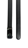 Real Leather Ratchet Belt 30mm or 3 cm- Men Leather Belt with Auto Lock Buckle - TRACK BELT - Auto Lock Black Belt - ABB3H Black