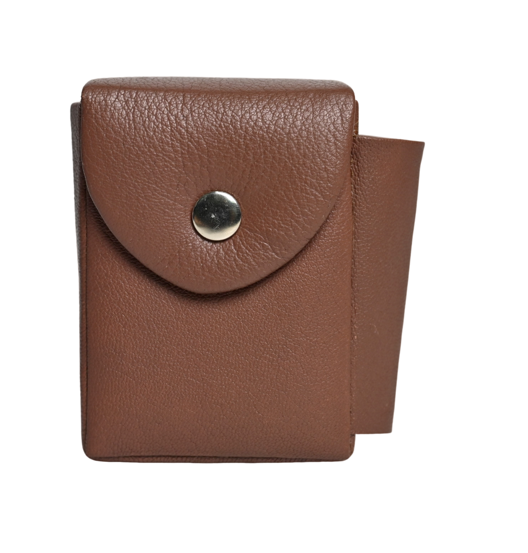 Cigarette Cover case 20 Cigarette Leather Storage Box Leather Case Portable Cigarette Protection Bag with lighter holder -Oxhide