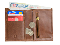 Men's Short Style Canvas Leather Folding Small Wallet Youth Boys Students Children Fashion Brand -CN01 Oxhide