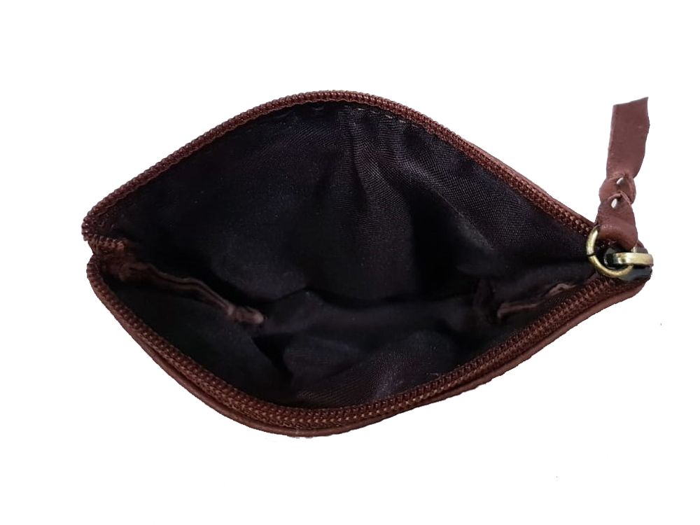 Oxhide Leather Coin Purse , Coin Pouch , Coin Storage Bag 1012 BLACK