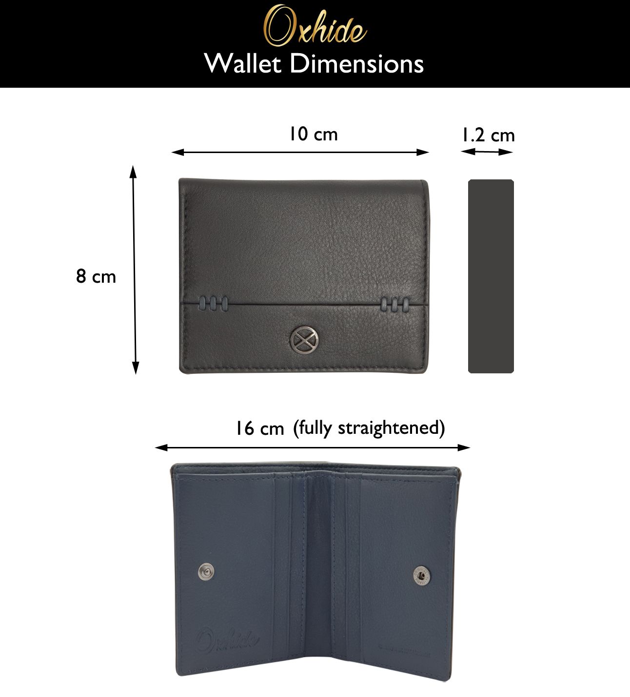 Wallet Men Small - A Minimalist Wallet - Real Leather Compact Wallet - J0010 Oxhide