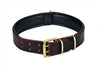 Soft Touch Collars - Padded  Leather Dog Collar Brown - Genuine Real Leather