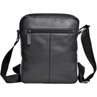 Leather Messenger Bag - Full Grain Leather Sling Bag -Leather Sling Bag for Men Black - Oxhide J0048