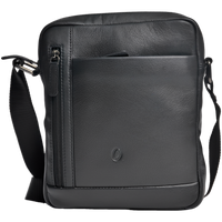 Leather Messenger Bag - Full Grain Leather Sling Bag -Leather Sling Bag for Men Black - Oxhide J0048