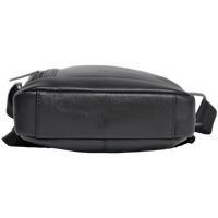 Leather Messenger Bag - Full Grain Leather Sling Bag -Leather Sling Bag for Men Black - Oxhide J0048