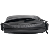 Leather Messenger Bag - Full Grain Leather Sling Bag -Leather Sling Bag for Men Black - Oxhide J0048