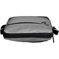 Leather Messenger Bag - Full Grain Leather Fabric Sling Bag -Leather Sling Bag for Men Grey - Oxhide J0047