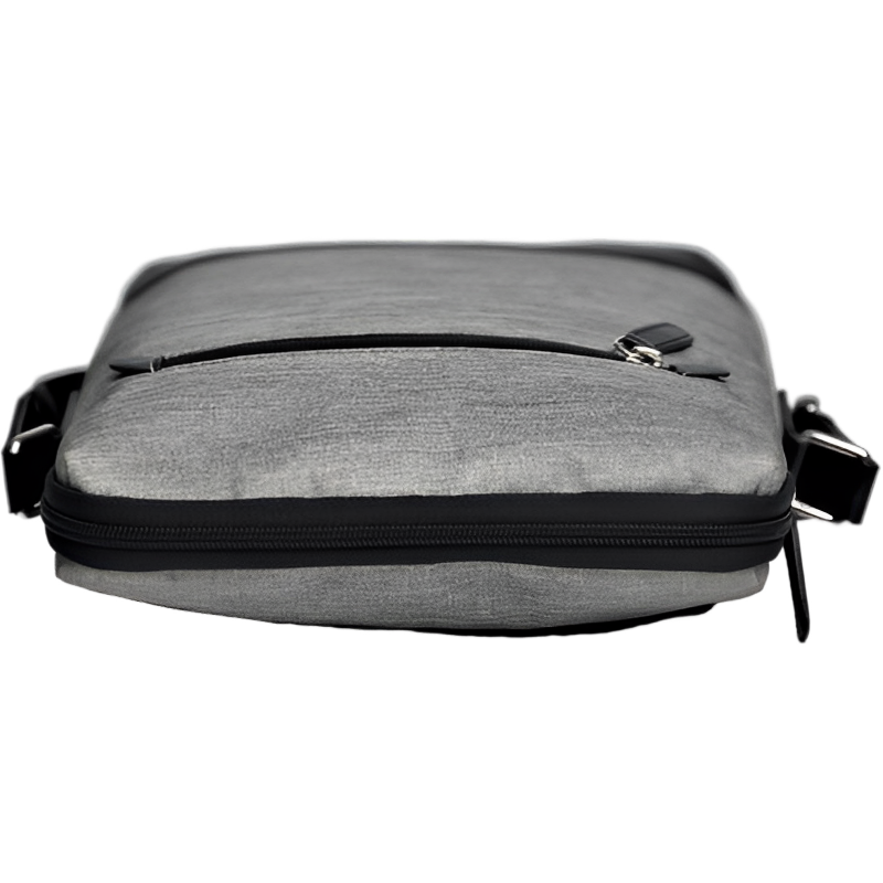Leather Messenger Bag - Full Grain Leather Fabric Sling Bag -Leather Sling Bag for Men Grey - Oxhide J0047
