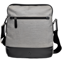 Leather Messenger Bag - Full Grain Leather Fabric Sling Bag -Leather Sling Bag for Men Grey - Oxhide J0047