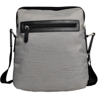 Leather Messenger Bag - Full Grain Leather Fabric Sling Bag -Leather Sling Bag for Men Grey - Oxhide J0047