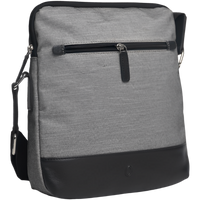 Leather Messenger Bag - Full Grain Leather Fabric Sling Bag -Leather Sling Bag for Men Grey - Oxhide J0047