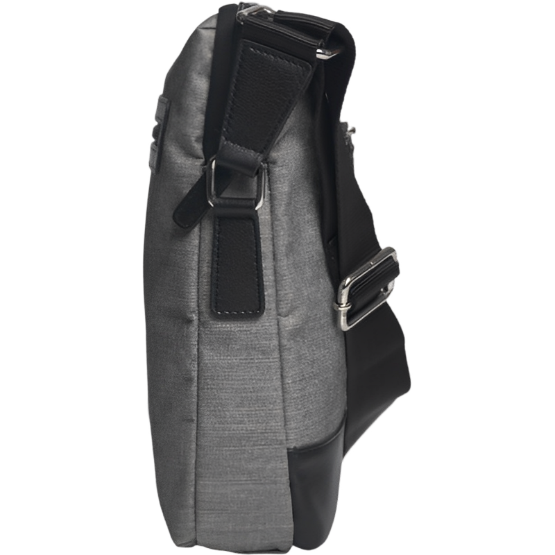 Leather Messenger Bag - Full Grain Leather Fabric Sling Bag -Leather Sling Bag for Men Grey - Oxhide J0047