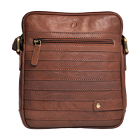 Leather Messenger Bag - Full Grain Leather Sling Bag -Leather Sling Bag for Men Brown  - Oxhide J0050