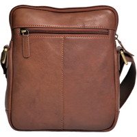 Leather Messenger Bag - Full Grain Leather Sling Bag -Leather Sling Bag for Men Brown  - Oxhide J0050