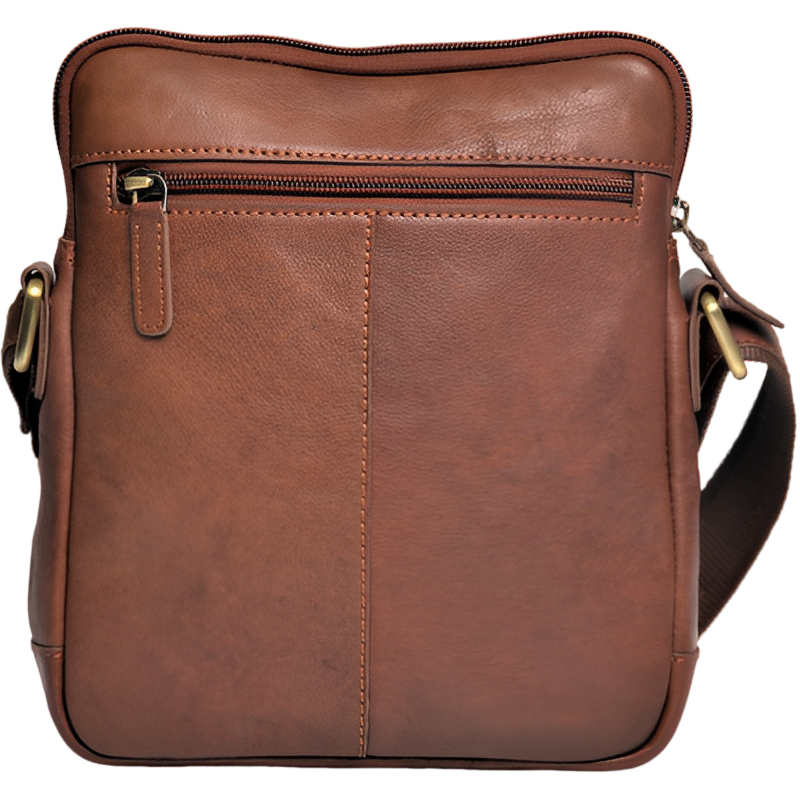 Leather Messenger Bag - Full Grain Leather Sling Bag -Leather Sling Bag for Men Brown  - Oxhide J0050