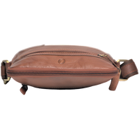 Leather Messenger Bag - Full Grain Leather Sling Bag -Leather Sling Bag for Men Brown  - Oxhide J0050