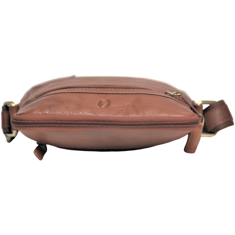 Leather Messenger Bag - Full Grain Leather Sling Bag -Leather Sling Bag for Men Brown  - Oxhide J0050