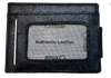 Money Clip Wallet Men Slim-Cardholder - Bifold Thin Wallet - Full Grain Leather Wallet  - Black Wallet -ER13 Oxhide Black
