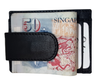 Money Clip Wallet Men Slim-Cardholder - Bifold Thin Wallet - Full Grain Leather Wallet  - Black Wallet -ER13 Oxhide Black