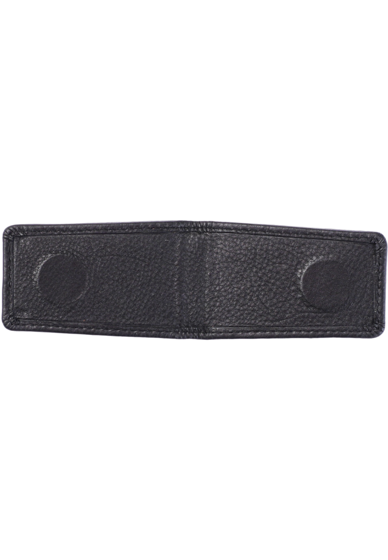 Slim Money Clip for Men and Women  - Full Grain Leather money clip - ER07 Oxhide Black