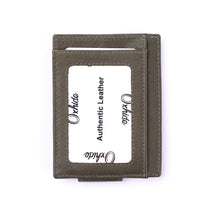 Money Clip Wallet Men Slim-Full Grain Leather Wallet  - Green Wallet - ER13 Oxhide Green