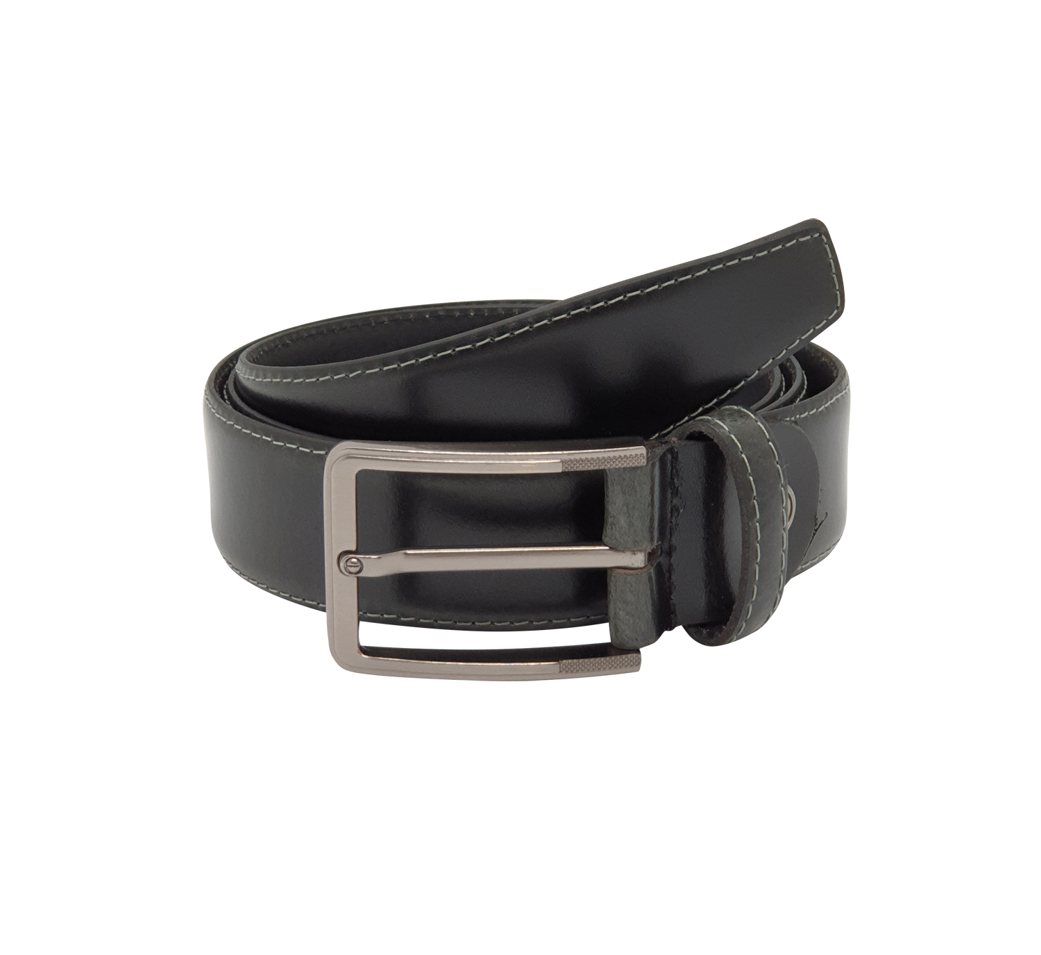 Oxhide Leather Belts Pull SM Side Stitch Black 34 mm belt/Genuine Leather Belt/ Leather Belt /Formal Belt -S23 BLK