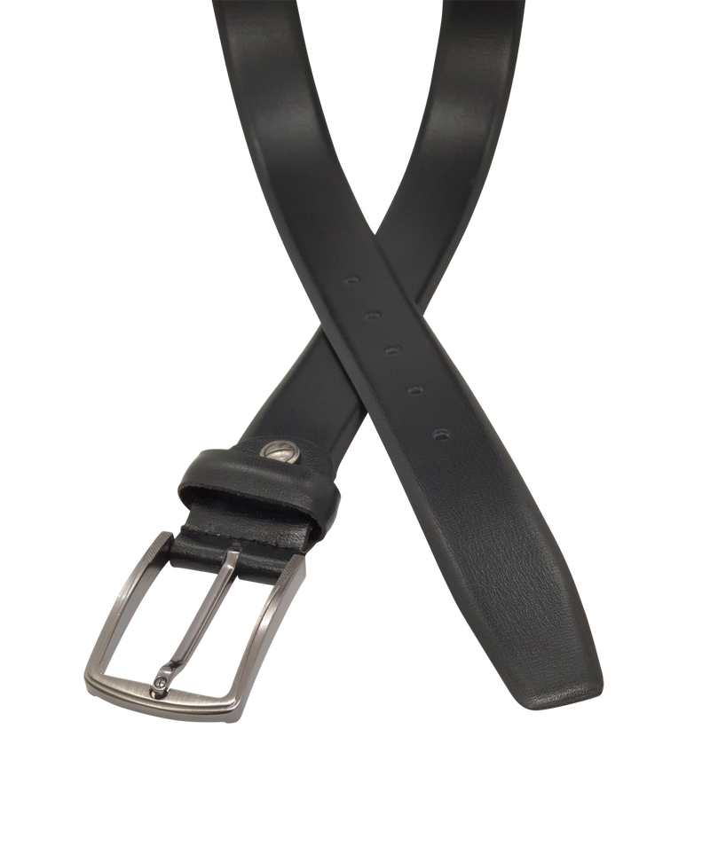 Formal Belt Men - Real Leather - Business / Office wear belt - Black - S28 - Palmilla