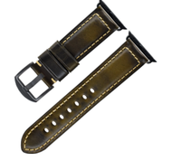 Leather Apple watch strap Green Designer 38,40,41 / 42,44,45 mm - OXHIDE