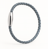 Oxhide Leather Bracelet Braided Grey - Oxhide 3mm width