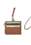 Oxhide Leather Lanyard / ID card holder Lanyard /Wallet/Leather - JG4164LS - Brown