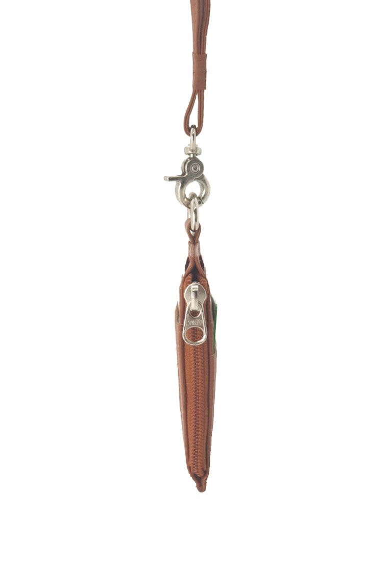 Oxhide Leather Lanyard / ID card holder Lanyard /Wallet/Leather - JG4164LS - Brown