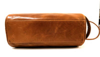 Leather clutch for Men - Leather Bag -Travel Bag-Toilet bag- Wristlet for Men - J0071 BROWN