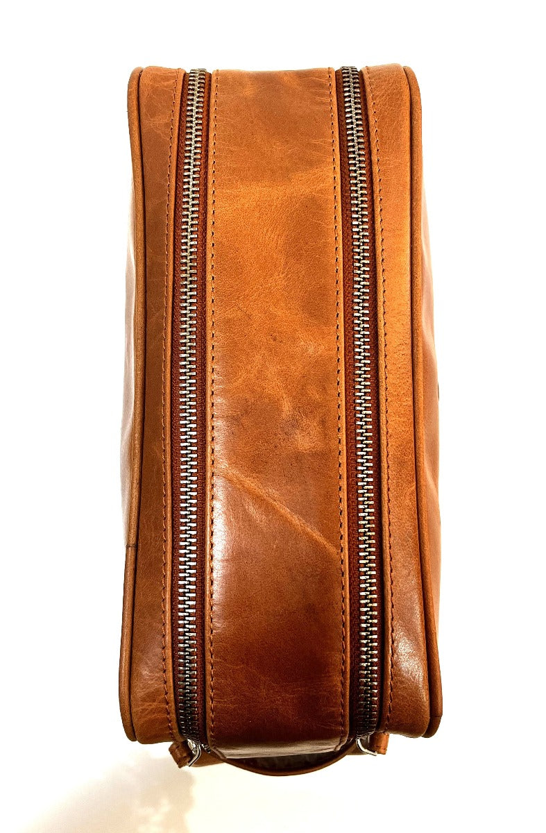 Leather clutch for Men - Leather Bag -Travel Bag-Toilet bag- Wristlet for Men - J0071 BROWN