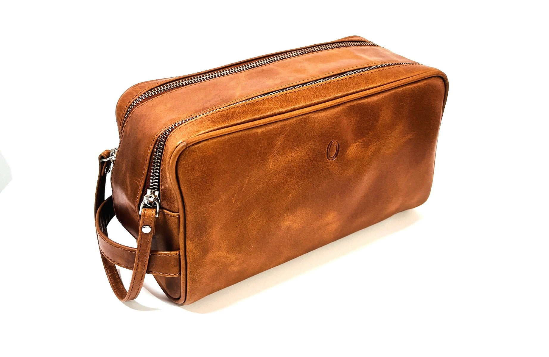 Leather clutch for Men - Leather Bag -Travel Bag-Toilet bag- Wristlet for Men - J0071 BROWN
