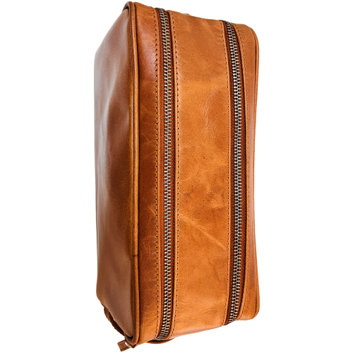 Leather clutch for Men - Leather Bag -Travel Bag-Toilet bag- Wristlet for Men - J0071 BROWN