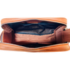 Leather clutch for Men - Leather Bag -Travel Bag-Toilet bag- Wristlet for Men - J0071 BROWN