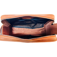 Leather clutch for Men - Leather Bag -Travel Bag-Toilet bag- Wristlet for Men - J0071 BROWN