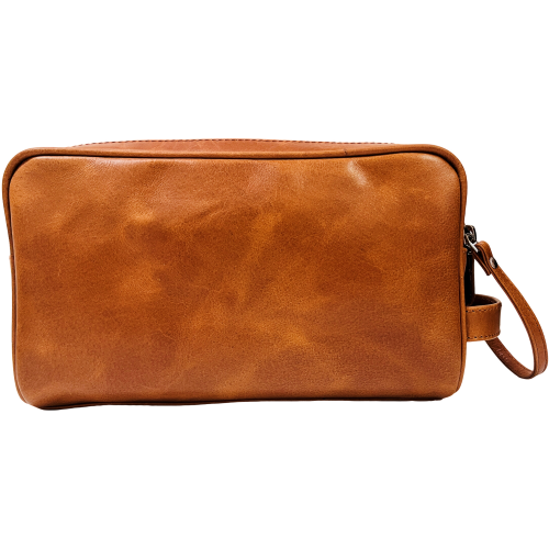 Leather clutch for Men - Leather Bag -Travel Bag-Toilet bag- Wristlet for Men - J0071 BROWN