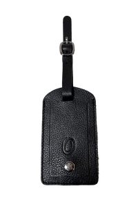 Oxhide Leather Luggage Tag Black 4298