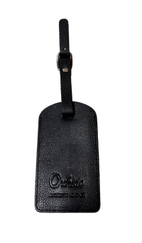 Oxhide Leather Luggage Tag Black 4298