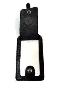 Oxhide Leather Luggage Tag Black 4298