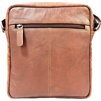 Leather Messenger Bag - Full Grain Leather Sling Bag -Leather Sling Bag for Men Brown  - Oxhide J0049