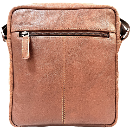 Leather Messenger Bag - Full Grain Leather Sling Bag -Leather Sling Bag for Men Brown  - Oxhide J0049