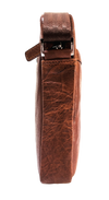 Leather Messenger Bag - Full Grain Leather Sling Bag -Leather Sling Bag for Men Brown  - Oxhide J0049