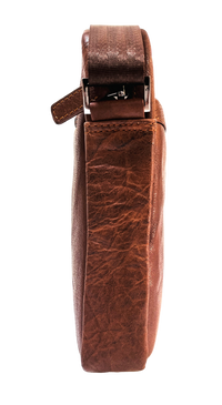 Leather Messenger Bag - Full Grain Leather Sling Bag -Leather Sling Bag for Men Brown  - Oxhide J0049