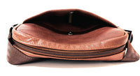 Leather Messenger Bag - Full Grain Leather Sling Bag -Leather Sling Bag for Men Brown  - Oxhide J0049