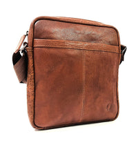 Leather Messenger Bag - Full Grain Leather Sling Bag -Leather Sling Bag for Men Brown  - Oxhide J0049