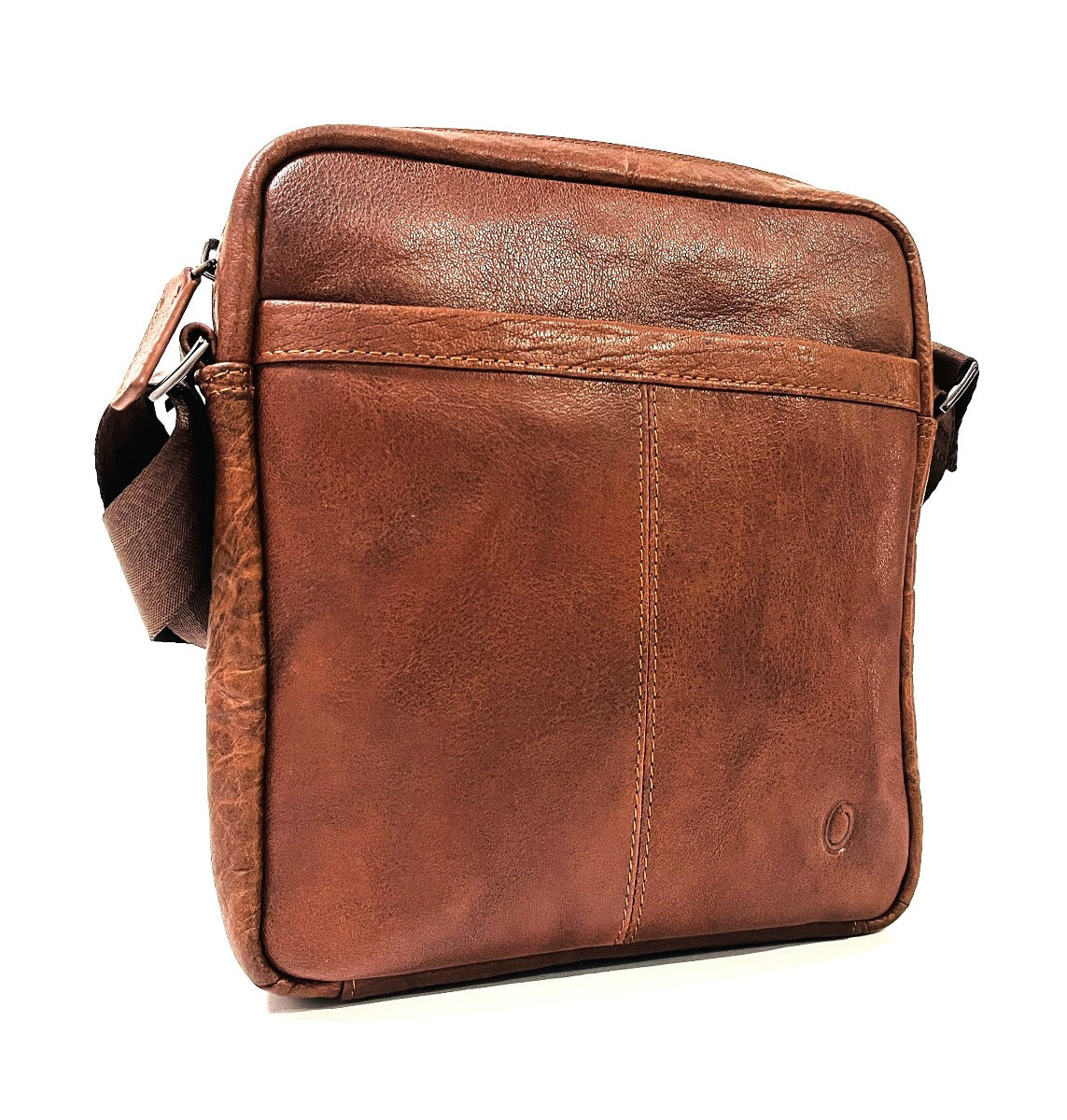 Leather Messenger Bag - Full Grain Leather Sling Bag -Leather Sling Bag for Men Brown  - Oxhide J0049