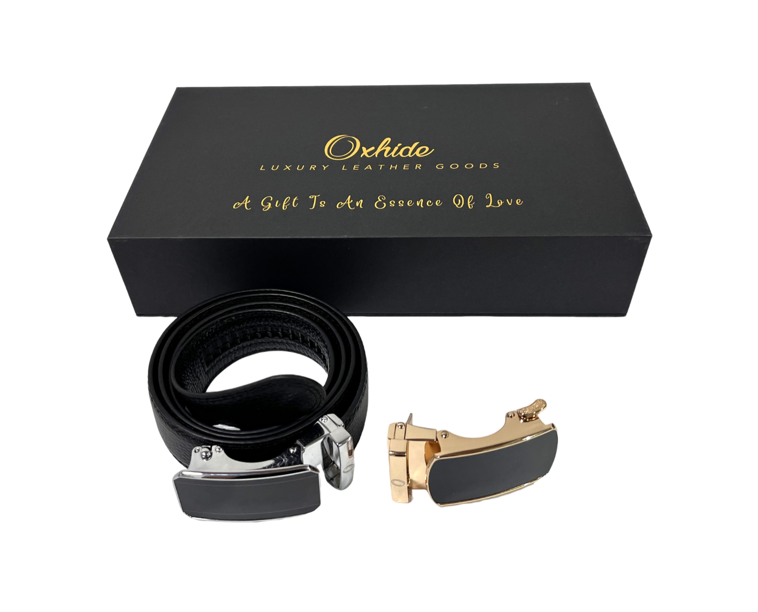 Belt Gift set men - Ratchet belt Gift set - Gift box for Men Oxhide Ratchet belt Gift Box