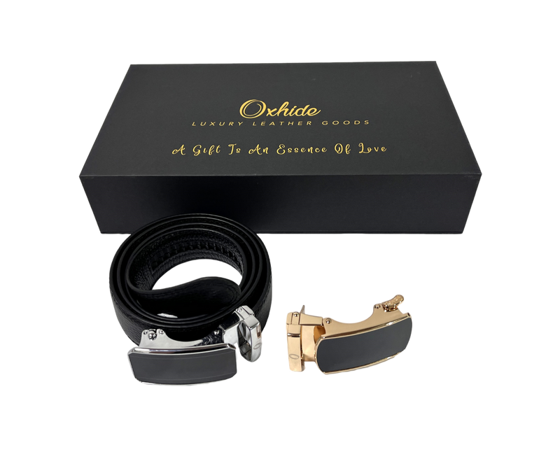 Belt Gift set men - Ratchet belt Gift set - Gift box for Men Oxhide Ratchet belt Gift Box